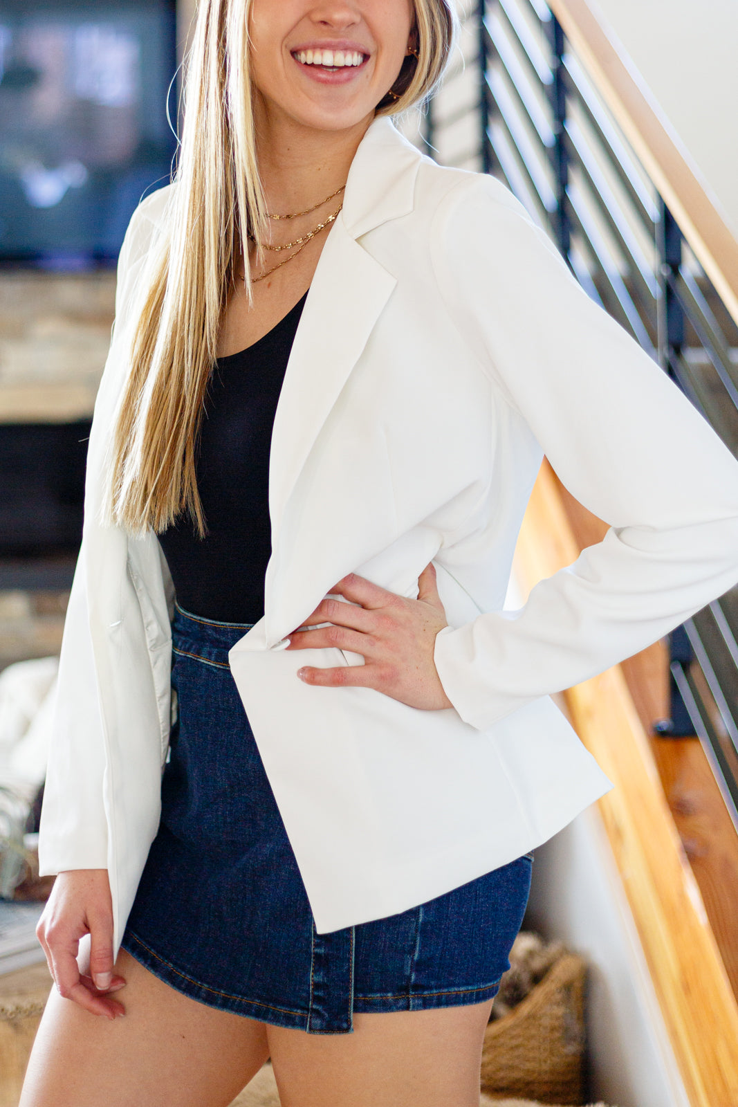 The Harvard Blazer in White