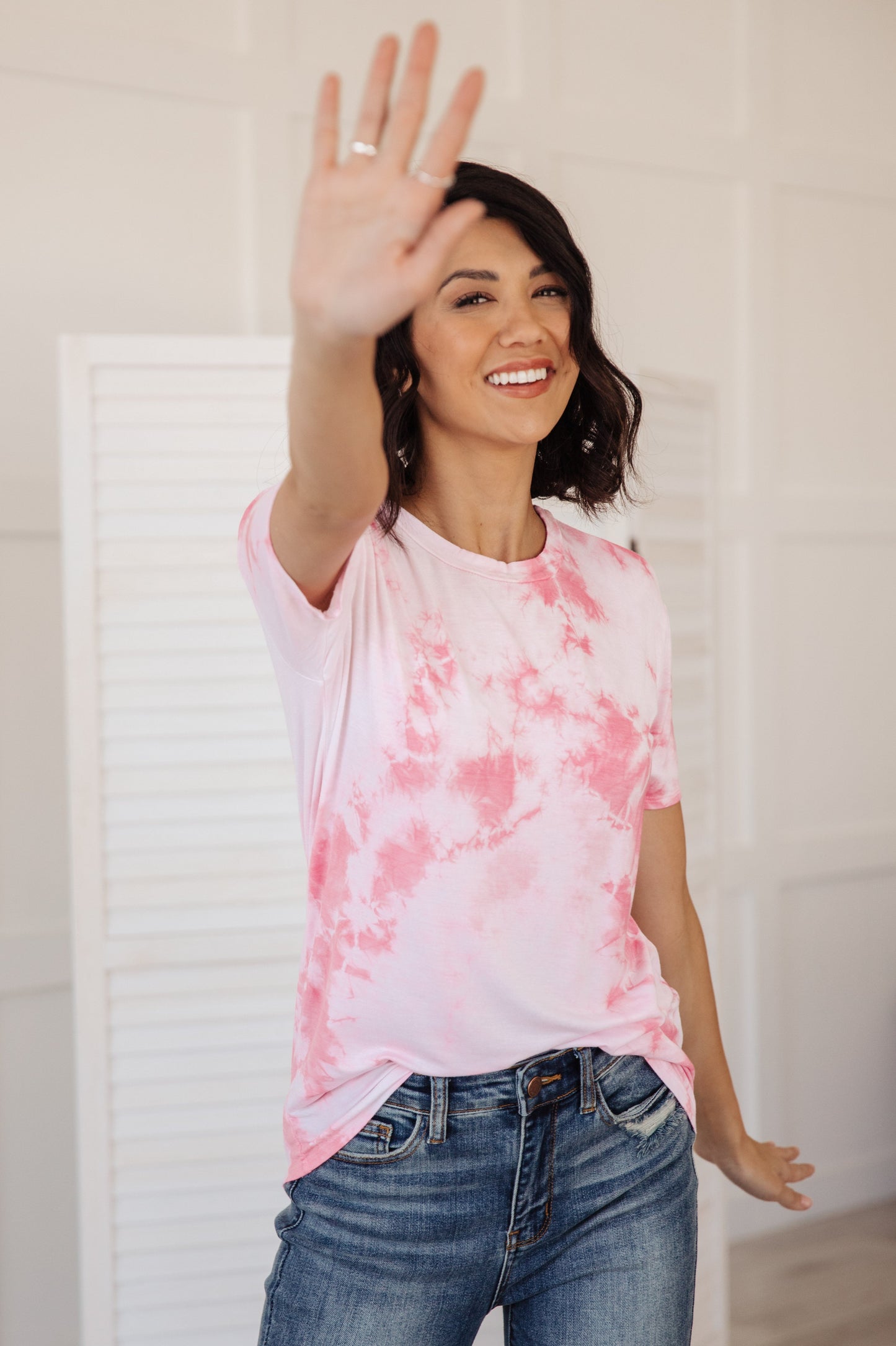 Think Pink Tie Dye Top