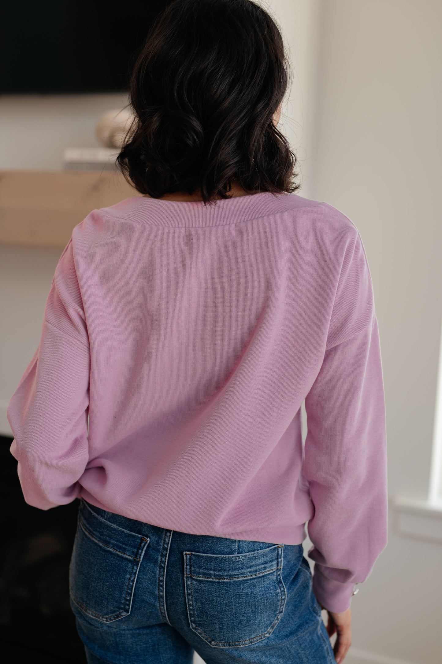 Totally Verified Long Sleeve V-Neck Top