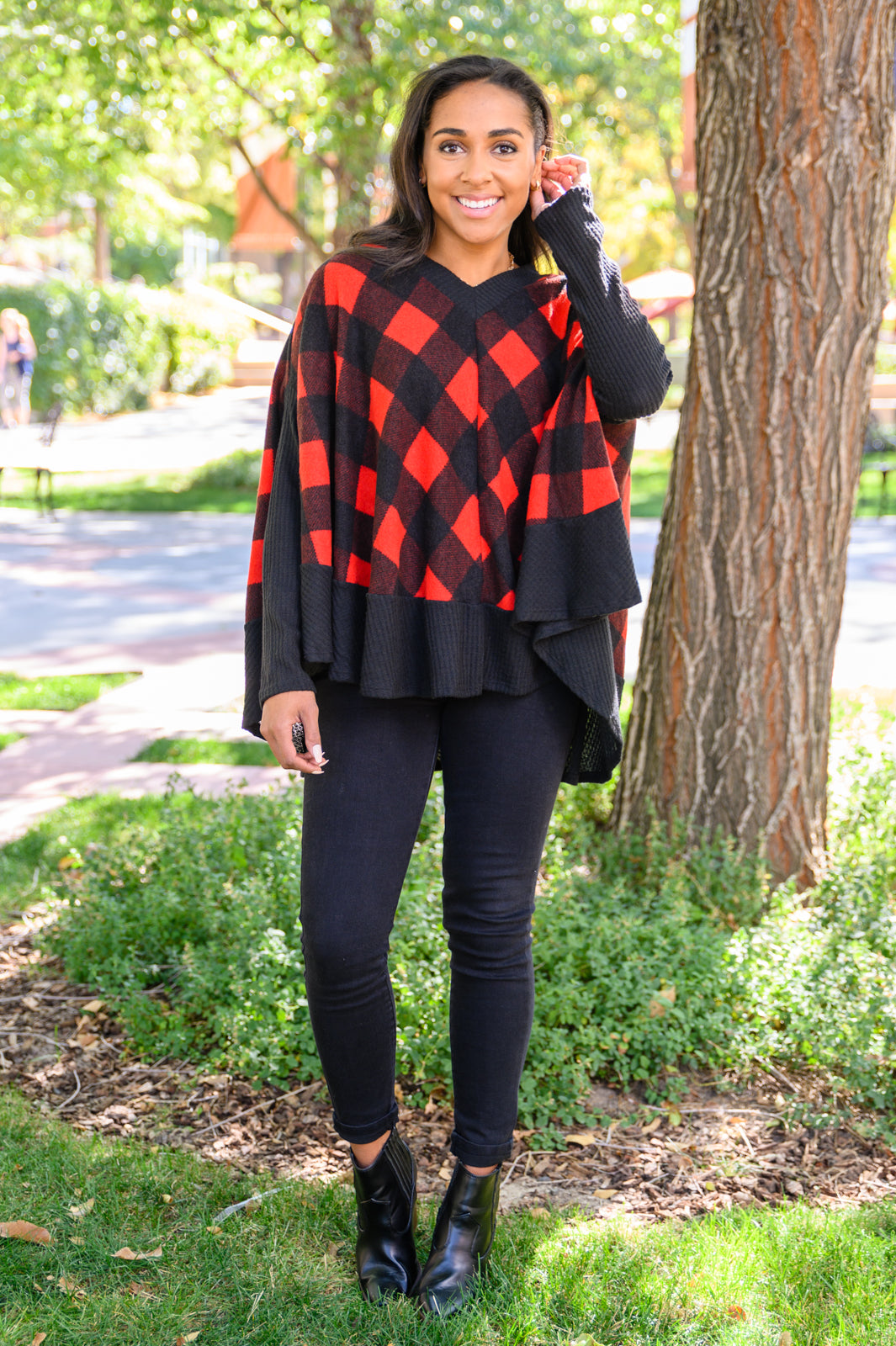 Warm Me Up Buffalo Plaid Top