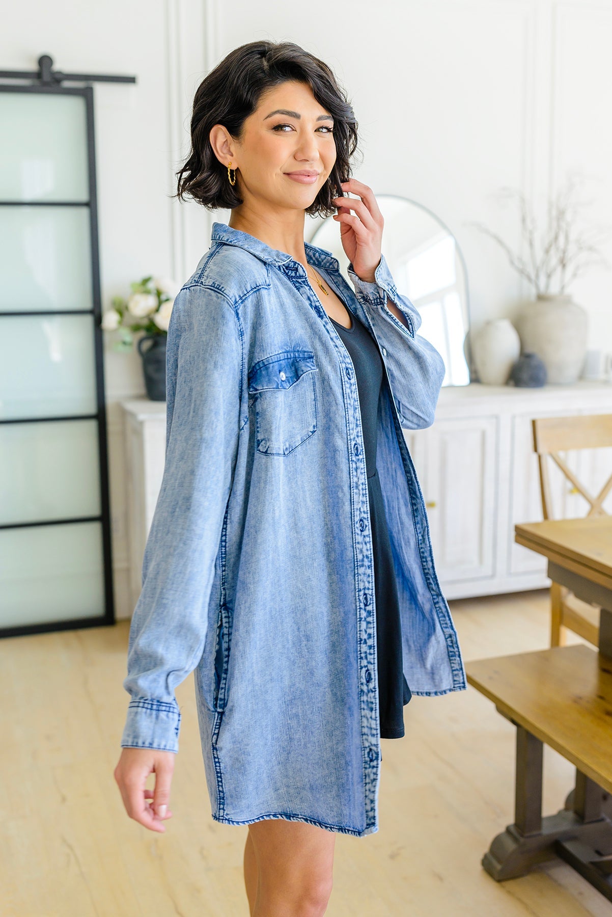 Westward Calling Chambray Button Up Shirt