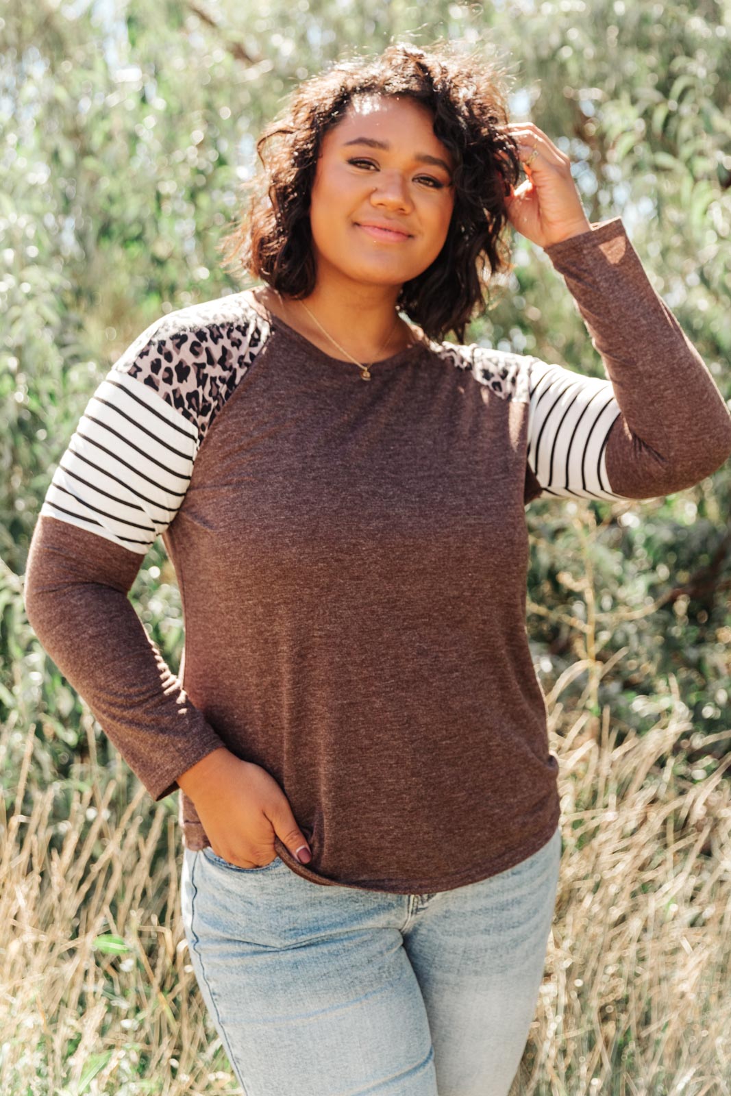 Wild One Top in Brown