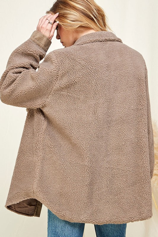 PREORDER: Estes Sherpa Jacket in Taupe